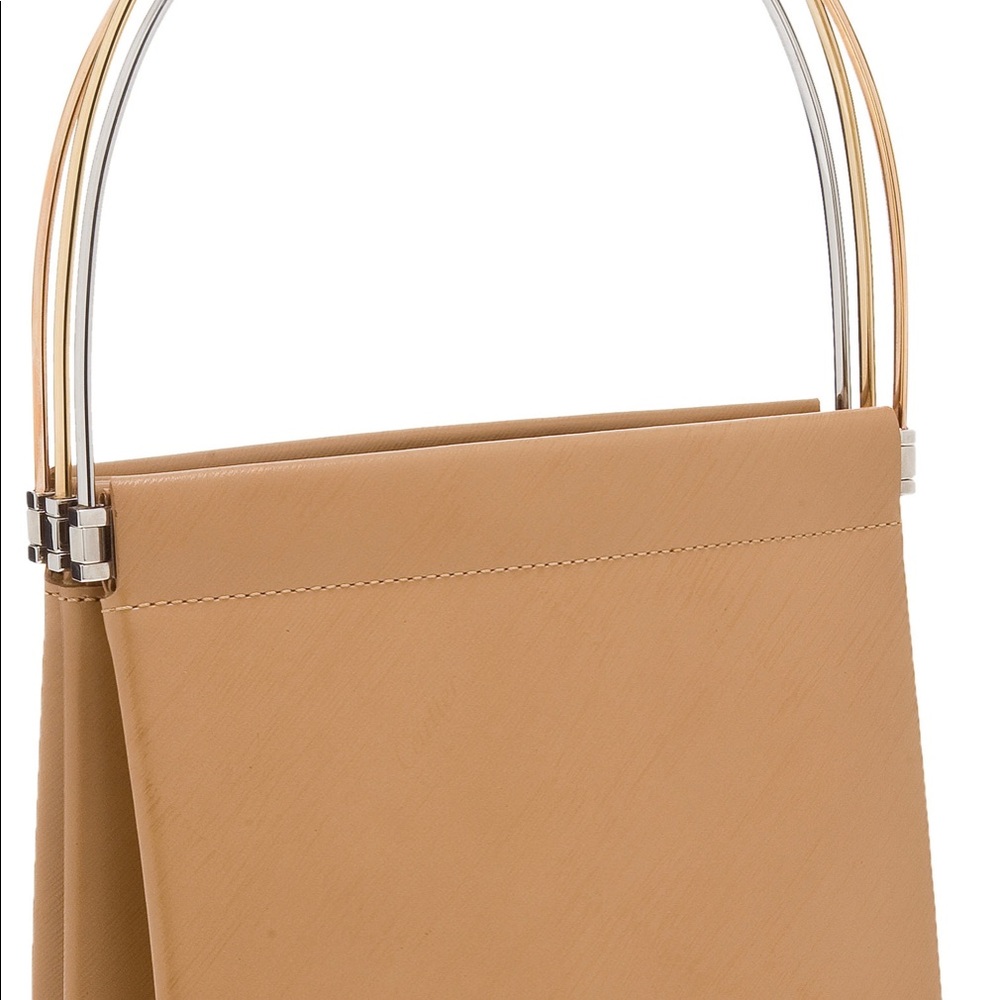 CARTIER Bag. Trinity Vintage Beige Leather Bag. French Designer Purse.